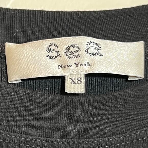 Sea New York Nadja Taffeta Ruffled Puff Sleeve Midi Dress Black Womens Size XS - Picture 10 of 11